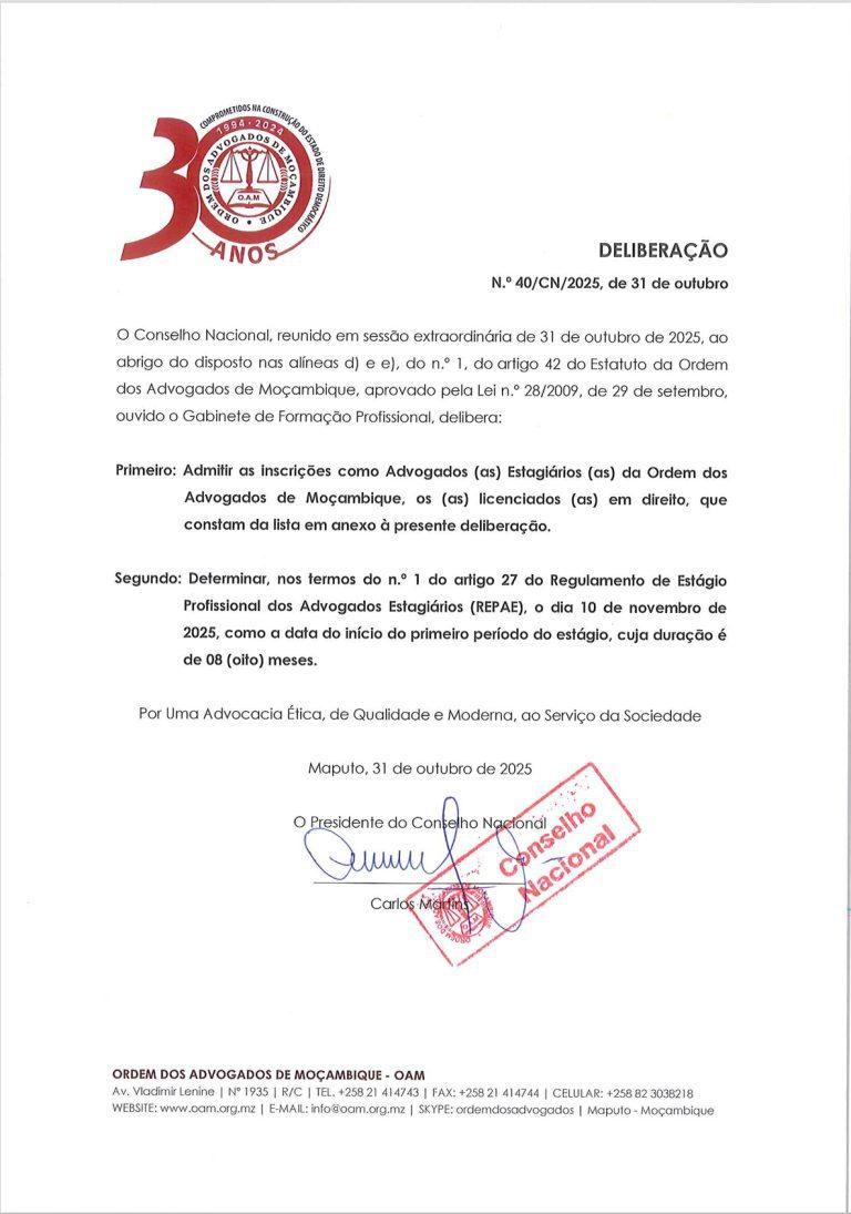 DELIBERAÇÃO  – CNAEFP