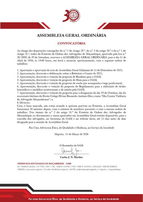 Assembleia Geral Ordinária 15/04/2026 – Documentos de suporte