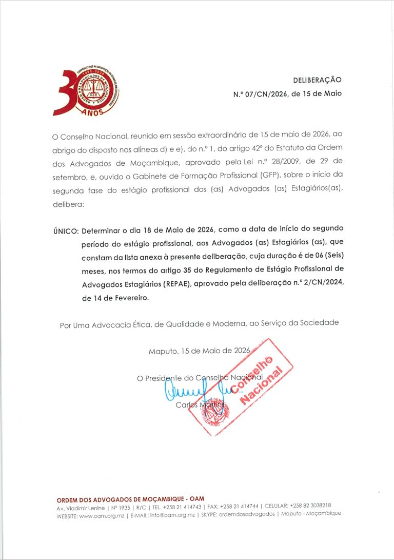 CNAEFP – DELIBERAÇÃO