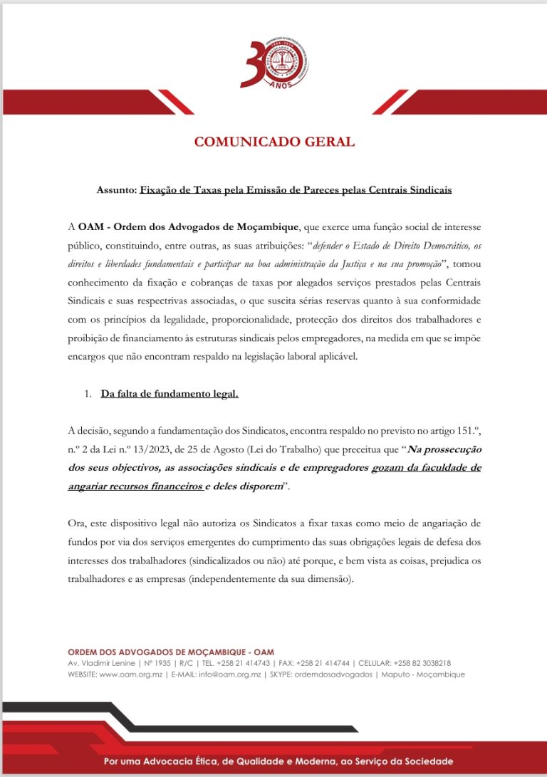 COMUNICADO GERAL